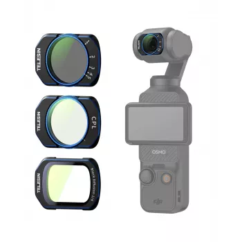 Telesin S5-FLT-44-TDJ komplet filtrov CPL / VND / Black Mist 1/4 za DJI Osmo Pocket 4/3