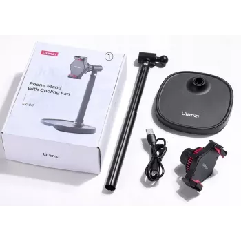 Ulanzi SK-06 magnetni hladilnik za telefon z ventilatorjem - polprevodniško hlajenje, združljiv z MagSafe, USB-C, črn