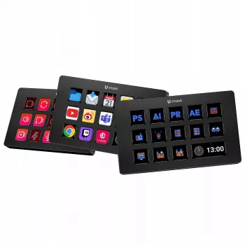 Ulanzi Stream Deck D200 konzola - 15 programabilnih tipk, 3 vrtljivi gumbi, osvetlitev ozadja RGB, USB-C, mehanska stikala Hot-Swappable