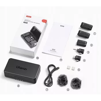 Ulanzi A100 brezžični mikrofon USB-C / USB-A / 3,5mm jack