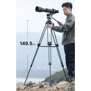 ULANZI T047 profesionalni video stojalo sistem nosilnost 25kg višina 149,5cm 75mm skleda