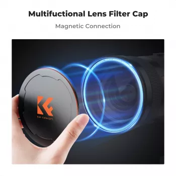 K&F Concept M-Cap magnetni pokrov objektiva 86mm črn