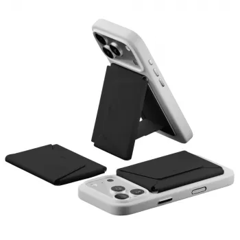 Moft AgileTravel MagSafe magnetno stojalo z denarnico črno