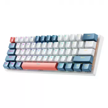 Machenike K500-B61 žična mehanska igralna tipkovnica, 61 tipk, Red Switch, belo-modra