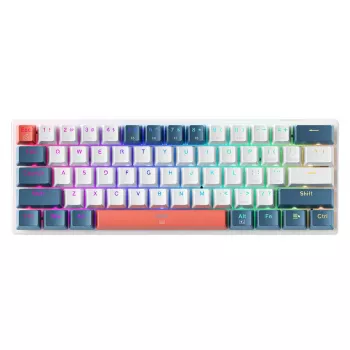 Machenike K500-B61 žična mehanska igralna tipkovnica, 61 tipk, Red Switch, belo-modra