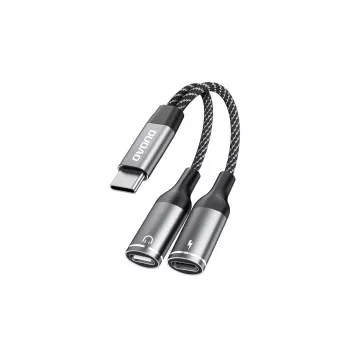 Dudao L13C+ 2-v-1 adapter USB-C na USB-C z zvokom in polnjenjem