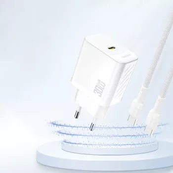 DUDAO A27PEU 30W GaN USB-C polnilnik bel