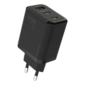 Dudao A29 65W GaN napajalnik 2x USB-C + 1x USB-A, črn