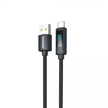 Dudao L7T kabel USB-A na USB-C 66W 1m, črn