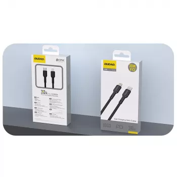Dudao L9X kabel USB-C na Lightning 2m, črn