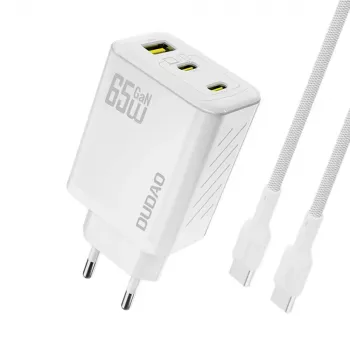 Dudao A29C 65W GaN polnilnik USB-C s kablom – bel