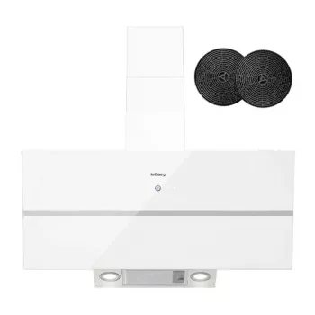 ISEASY TV1390D4-CC-I2 stenska napa 90cm 750m³/h, nerjavno jeklo, črno steklo
