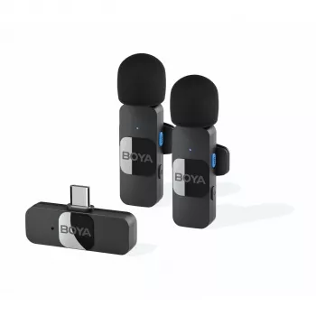 BOYA BY-V20 V2.0 brezžični mikrofonski sistem 2.4GHz - črna