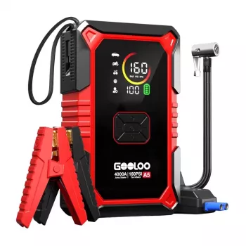 GOOLOO A5 2-v-1 prenosni zaganjalnik s kompresorjem 2500A 26800mAh 150PSI
