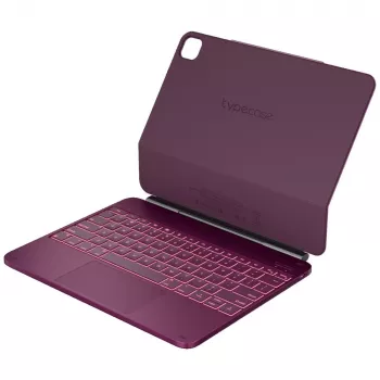 Typecase Edge etui s tipkovnico za iPad Pro 13 2024/2025, malinovo rdeč