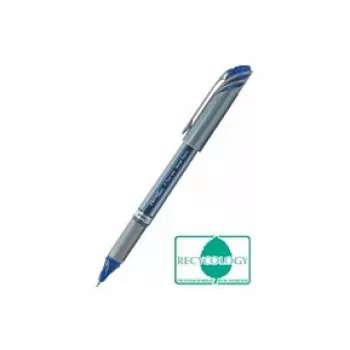 Pentel BL27 EnerGel tekoče gel pero - srebrno - modro - kovina - 0,7 mm - 0,35 mm