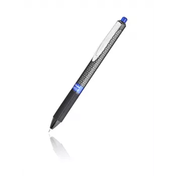 Pentel K497-C gel pero na potiskanje - modro črnilo - iglična konica 0,5 mm - črno ohišje - 1 paket