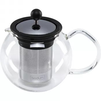 Bodum ASSAM čajnik s stiskalcem 0,5 l nerjavno jeklo / črn