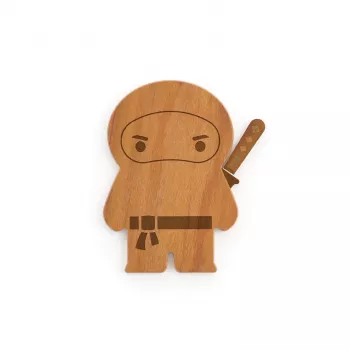 OTOTO Ninja Board deska za rezanje in nož - komplet - črn