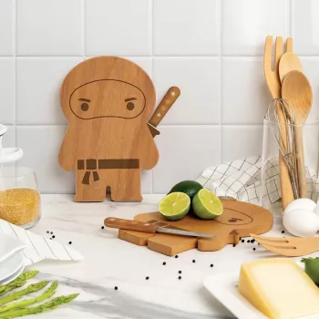 OTOTO Ninja Board deska za rezanje in nož - komplet - črn