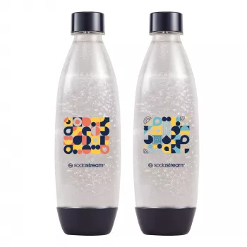 Steklenice za gaziranje SodaStream Fuse Bubble Mosaic, 2 x 1 L, modre