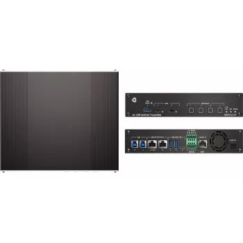 Kramer Electronics SWT3-41-U-T 4x1 USB 3.2/2.0 gostitelj PoE upravljano stikalo - 10 Gbps - napajanje prek Etherneta