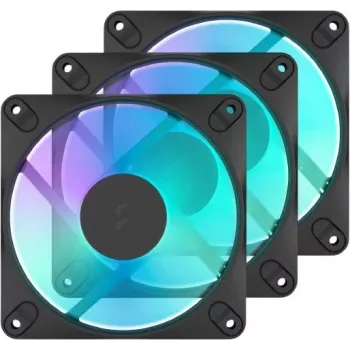 Fractal Design Dynamic 3-14 RGB črn 3-delni komplet 140mm PWM ventilatorjev