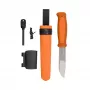 Morakniv Kansbol nož s fiksno rezilom in kompletom za preživetje, oranžen