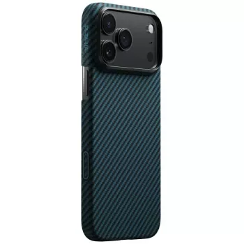 PITAKA Ultra-Slim MagSafe ovitek za iPhone 17 Pro Max, črno-modra tkanina Twill iz aramidnih vlaken