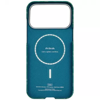 PITAKA Ultra-Slim Monogram MagSafe ovitek za iPhone 17 Pro, Gold Green