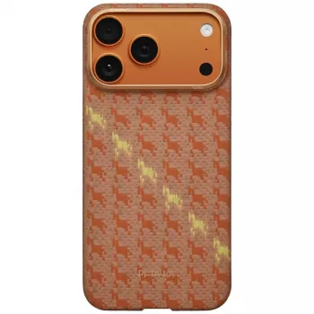 PITAKA Happiness Rides Edge Case MagSafe za iPhone 17 Pro Max Amber