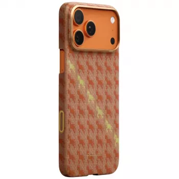 PITAKA Happiness Rides Edge Case MagSafe za iPhone 17 Pro Max Amber