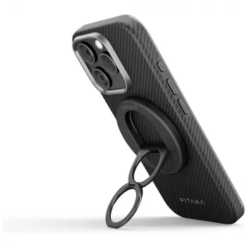 PITAKA MagEZ Grip 3 MagSafe magnetni oprijem za telefon črno-siv