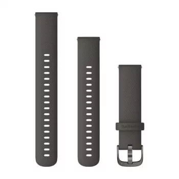 Garmin QuickFit 18 mm silikonski pas grafit s šivi v skrilasto sivi barvi 010-12932-0E