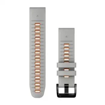 Garmin QuickFit 22 mm silikonski pas za ure, Mist Grey/Orange (010-13280-02)