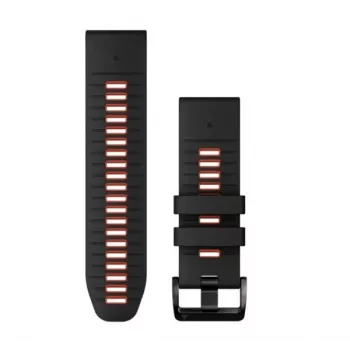Garmin QuickFit 26mm silikonski pas za uro črn/rdeč 010-13281-06