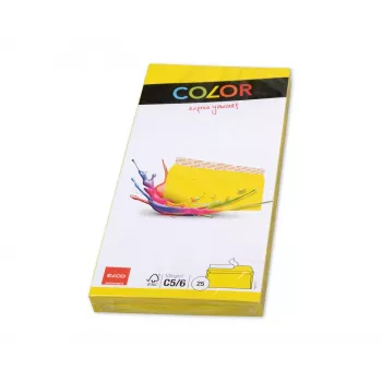 ELCO Color ovojnica C5/6 (114 x 229 mm), brez okna, samolepilna, 100 g/m², rumena, 25 kosov (74617.72)