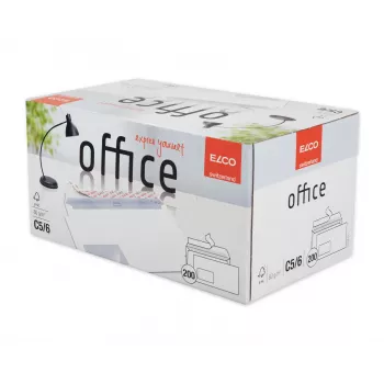ELCO Office ovojnica C5/6 (114 x 229 mm), okno spredaj levo, samolepilna, 80 g/m², bela, 200 kosov (74534.12)