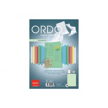 ELCO Ordo prozorna organizacijska mapa A4, 220 x 310 mm, 80 g/m², zelena, 10 kosov (73696.64)