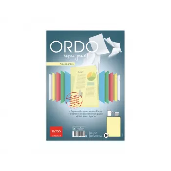 ELCO Ordo prozorna organizacijska mapa A4, 220 x 310 mm, 80 g/m², rumena, 10 kosov (73696.74)