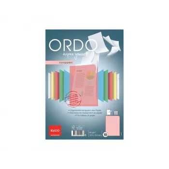 ELCO Ordo prozorna organizacijska mapa A4, 220 x 310 mm, 80 g/m², rdeča, 10 kosov (73696.94)