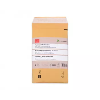 ELCO Ecosafe papirna podložena vrečka 140 x 225 mm, samolepilna, rjava, 4 kosi (74650.92)