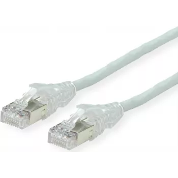 Dätwyler patch kabel RJ-45 vtič na RJ-45 vtič 1 m S/UTP Cat 5e neoblikovan, žica, siv