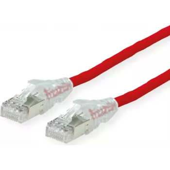 ROTRONIC-SECOMP Dätwyler patch kabel vtič RJ-45 na vtič RJ-45 5 m SFTP PiMF Cat 6a oklopljen brez halogenov brez zatičev sukan rdeč