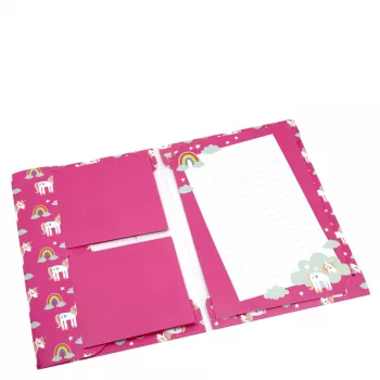 Artoz Papier 334001-03 pisemski papir z ovojnicami, Unicorn roza (pribl. DIN A5), 80 g/m², 1 paket