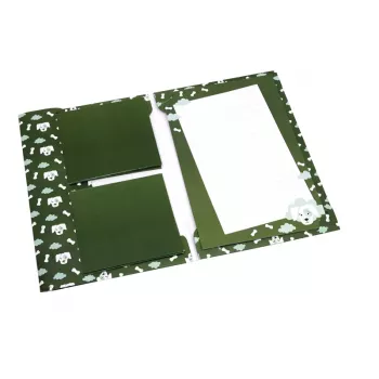 Artoz Papier pisemski papir z ovojnicami, motiv psa, olivno zelena, pribl. DIN A5 80 g/m², 1 paket