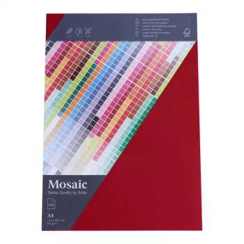 Artoz Papier pisemski papir Mosaic vinsko rdeč DIN A4 90 g/m² 25 listov