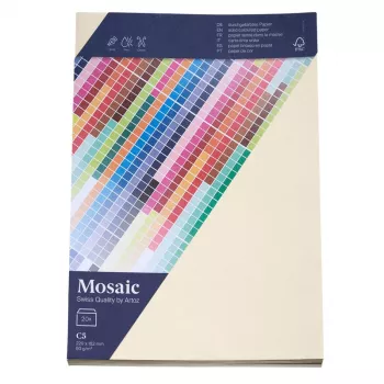 Artoz Papier Mosaic ovojnice DIN C5 brez okna slonokoščene gumirane 20 kosov (9439420-241)