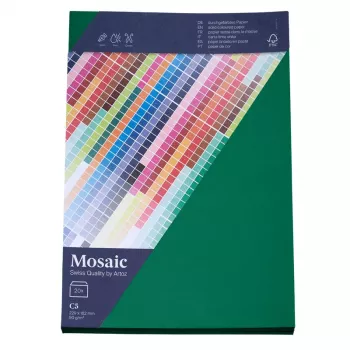 Artoz Papier Mosaic ovojnice DIN C5 brez okna jelkovo zelene mokro lepljive 20 kosov