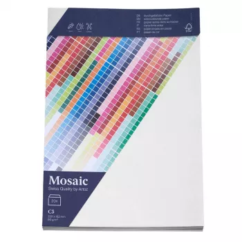 Artoz Papier Mosaic ovojnice DIN C5 brez okna bele mokro lepljive 20 kosov (9439420-211)